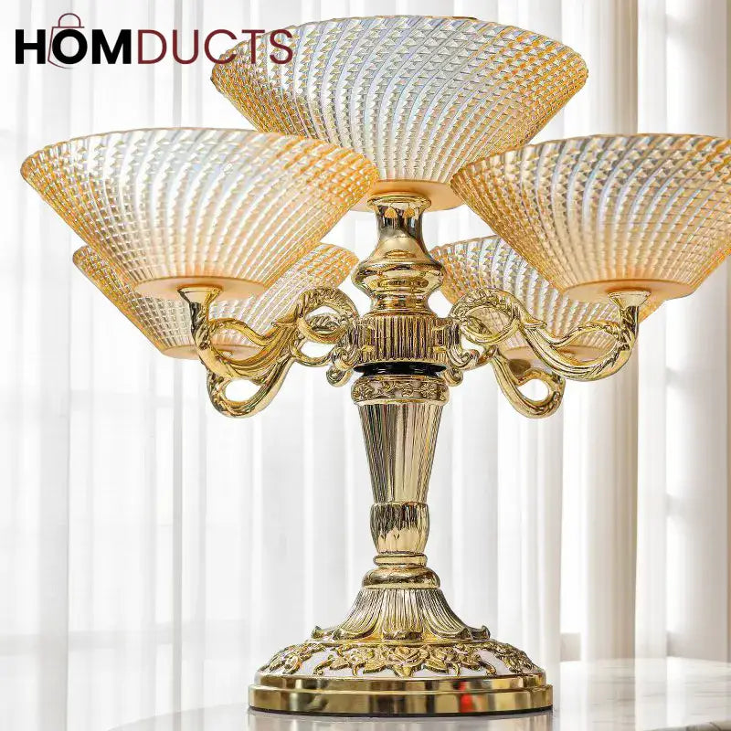 European Vintage Crystal Porcelain Bowl - 5-Petal Dessert & Fruit Display