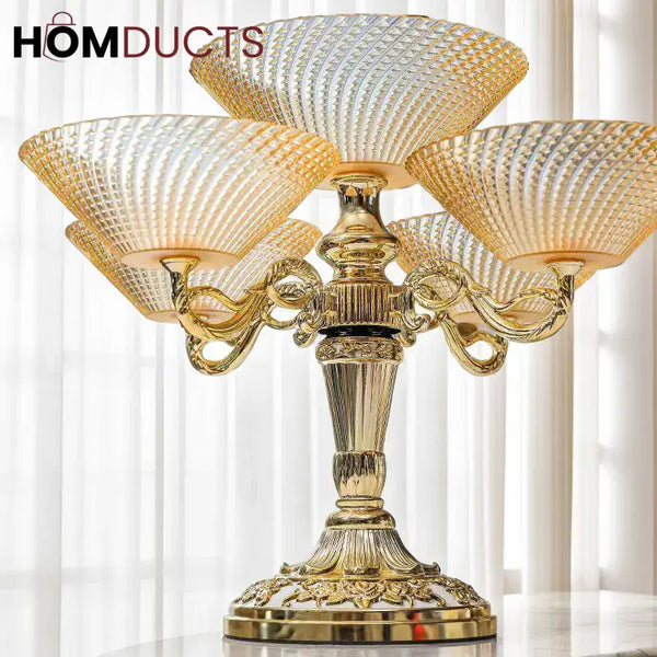 European Vintage Crystal Porcelain Bowl - 5-Petal Dessert & Fruit Display