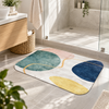 Abstract Geometric Soft Bathroom Floor Mat