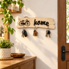 Home Bicycle Decorative Wall Key Holder with 4 Hooks
