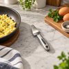 Prestige grooved egg scraper in a premium kitchen