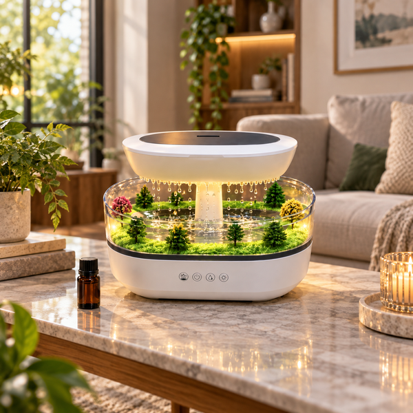 Raindrop Mist Aroma Diffuser with Ambient Light