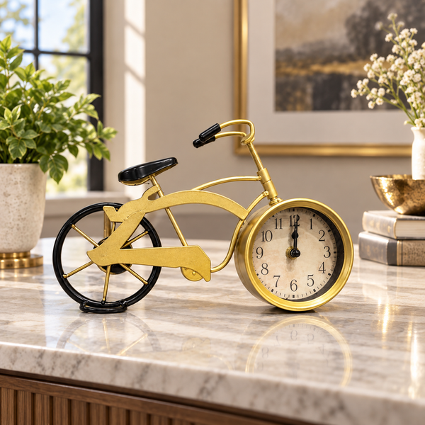 Decorative Metal Bicycle Table Clock