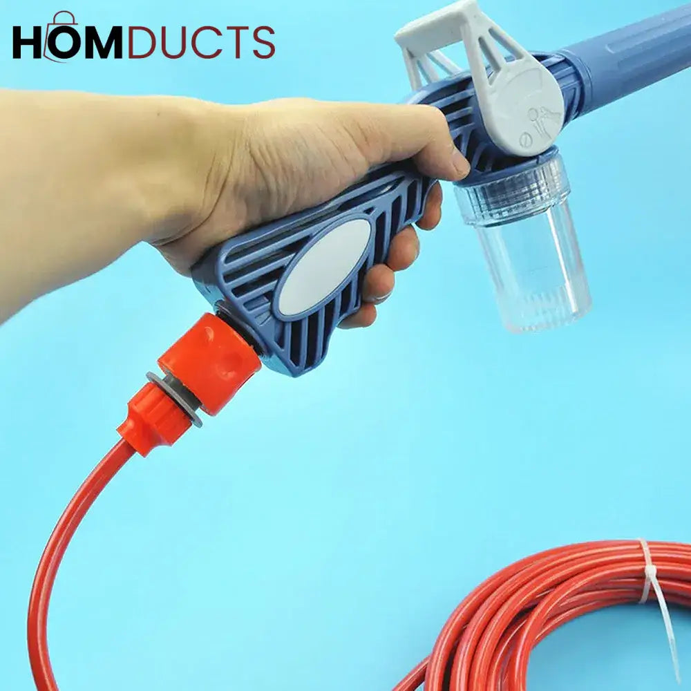 EZ Jet Water Cannon 8-in-1 Turbo Spray Gun with Built-in Soap Dispenser for Car Wash, Gardening & Home Cleaning
