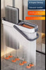 2-in-1 Hands-Free Flat Mop with Dual-Compartment Cleaning Bucket – Microfiber Floor Cleaning Mop Set