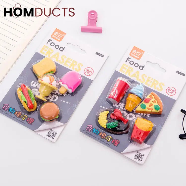 Fancy Fast Food Erasers