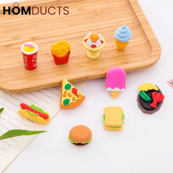 Fancy Fast Food Erasers