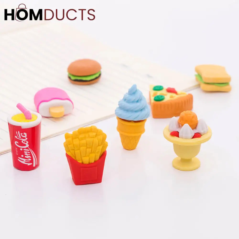 Fancy Fast Food Erasers