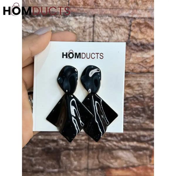 Fashion Drop Earing Black