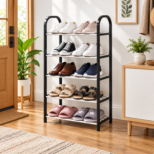 Five-layer multifunctional shoe rack
