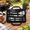 Stainless Steel BBQ Tool Set with Carry Case – 5 Pieces