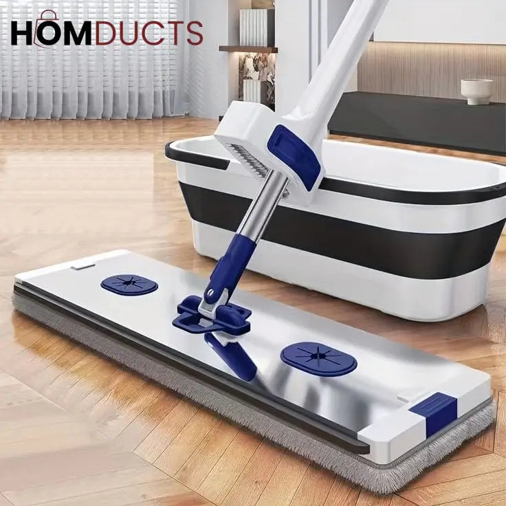 Flat Sqeeze Mop With Foldable Bucket