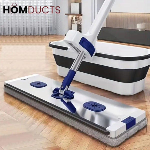 Flat Sqeeze Mop With Foldable Bucket