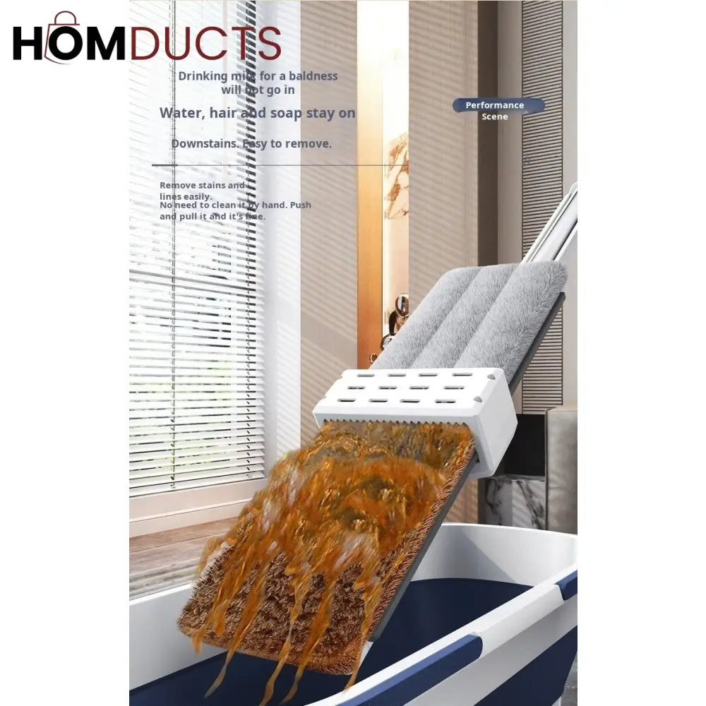 Flat Sqeeze Mop With Foldable Bucket