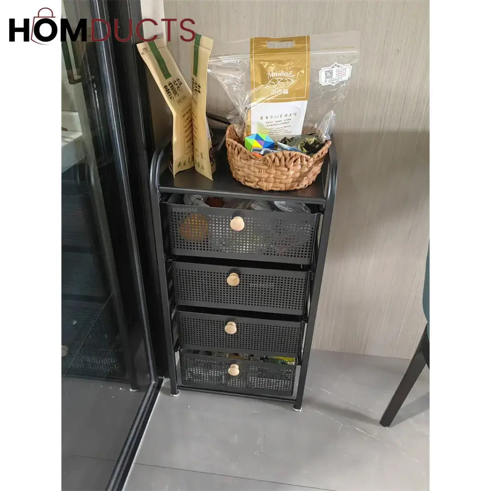 Floor Standing Multifunctional Trolly With Drawer
