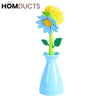 Floral Dish Brush Set with Matching Vase Holders – Decorative Kitchen Cleaning Tools