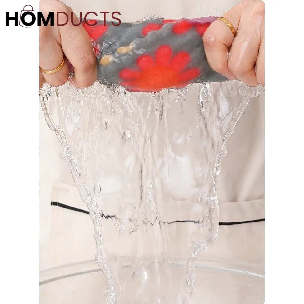 Floral Pattern Soft Cotton Face Towels – Absorbent & Quick-Dry Washcloths for Bathroom & Travel (Set of 5)