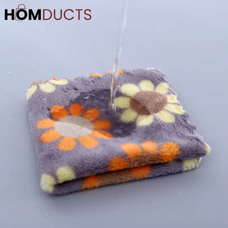 Floral Pattern Soft Cotton Face Towels – Absorbent & Quick-Dry Washcloths for Bathroom & Travel (Set of 5)