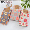 Floral Pattern Soft Cotton Face Towels – Absorbent & Quick-Dry Washcloths for Bathroom & Travel (Set of 5)