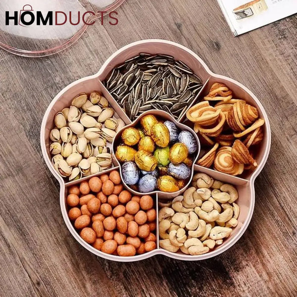 Flower Shape Snack Tray With Lid