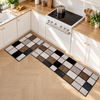 Checker kitchen mat and runner set