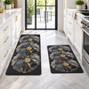 Dark floral kitchen mat and runner set