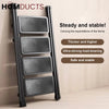 Foldable 4-Step Aluminum Ladder with Anti-Slip Wide Steps – Compact & Space-Saving Design for Home & Office Use