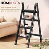 Foldable 4-Step Aluminum Ladder with Anti-Slip Wide Steps – Compact & Space-Saving Design for Home & Office Use