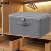 Foldable Fabric Storage Boxes with Zipper and Handles – Stackable Closet Organizer Bins for Clothes Bedding & Household