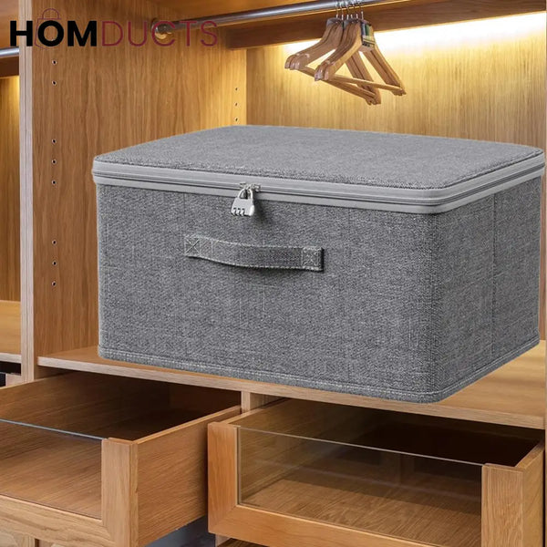 Foldable Fabric Storage Boxes with Zipper and Handles – Stackable Closet Organizer Bins for Clothes Bedding & Household