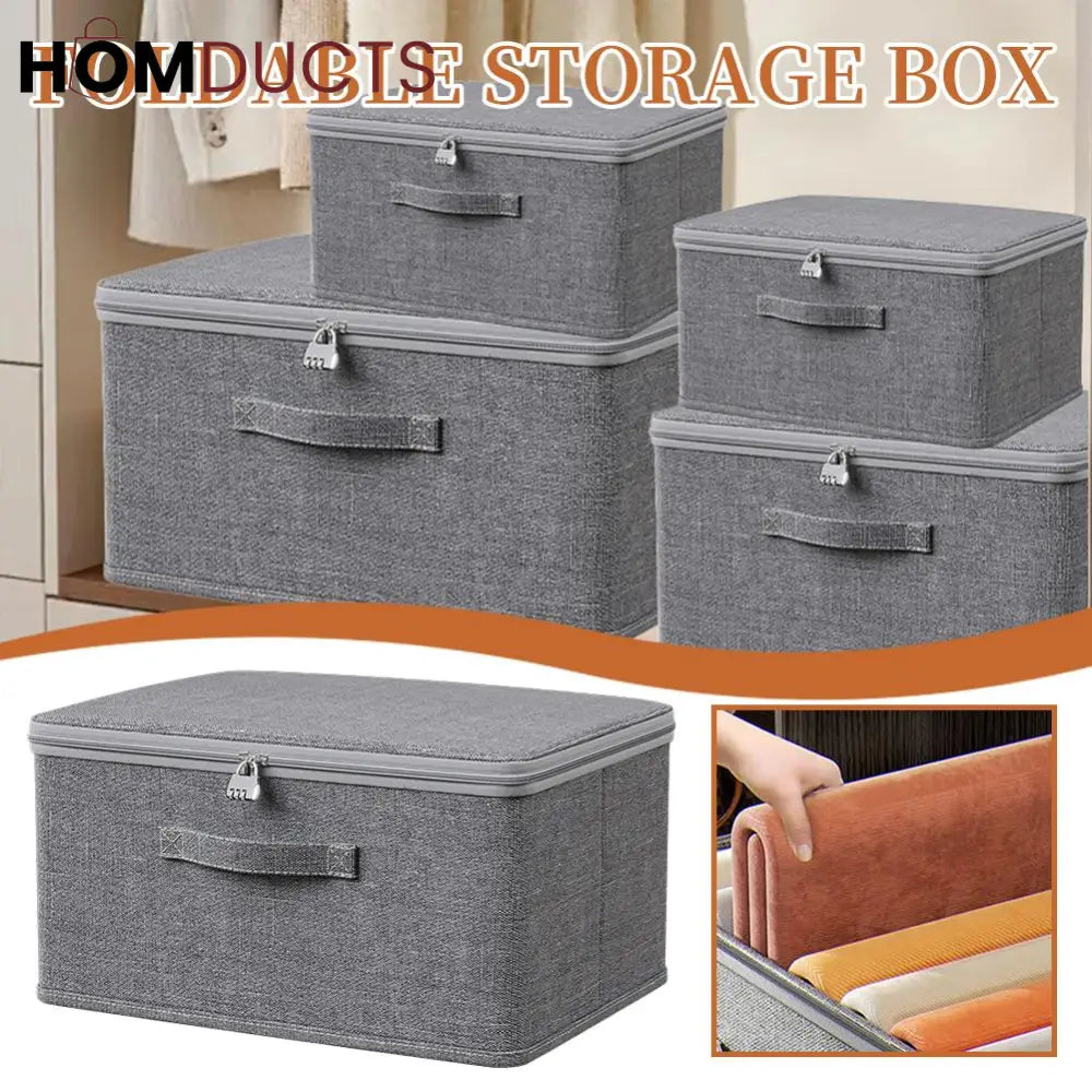 Foldable Fabric Storage Boxes with Zipper and Handles – Stackable Closet Organizer Bins for Clothes Bedding & Household
