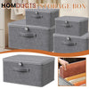 Foldable Fabric Storage Boxes with Zipper and Handles – Stackable Closet Organizer Bins for Clothes Bedding & Household
