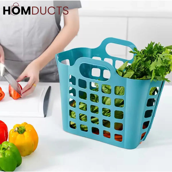 Foldable Laundry Basket – Ventilated Clothes Hamper with Handles for Space-Saving Storage