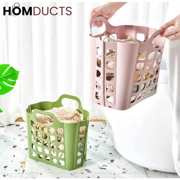 Foldable Laundry Basket – Ventilated Clothes Hamper with Handles for Space-Saving Storage