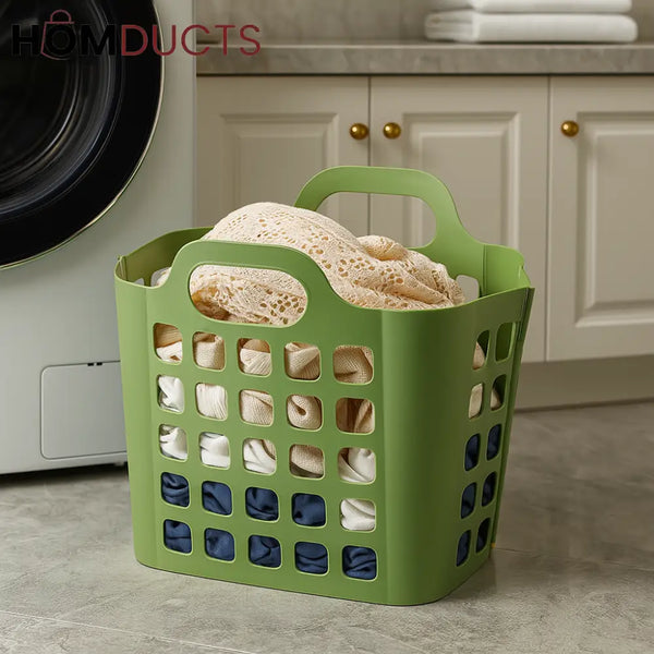 Foldable Laundry Basket – Ventilated Clothes Hamper with Handles for Space-Saving Storage