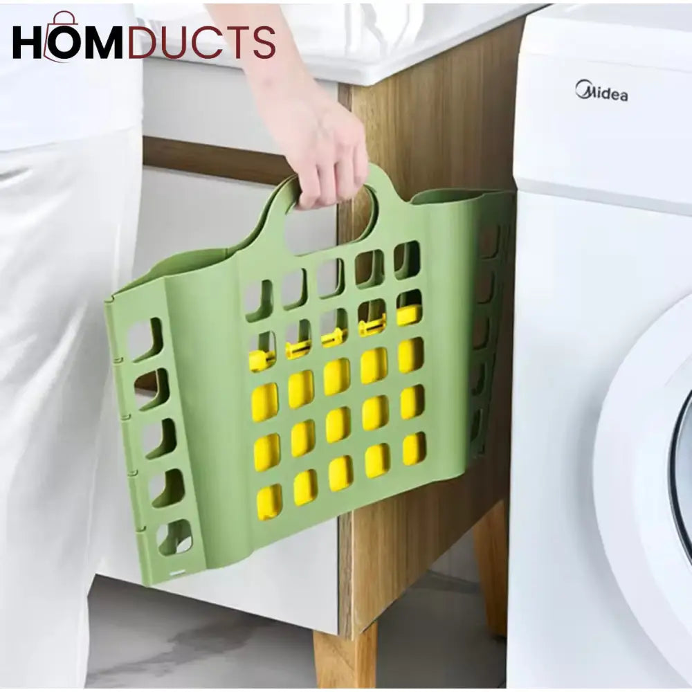 Foldable Laundry Basket – Ventilated Clothes Hamper with Handles for Space-Saving Storage