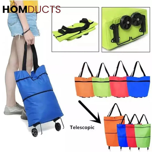 Foldable Trolly Bag With Wheels