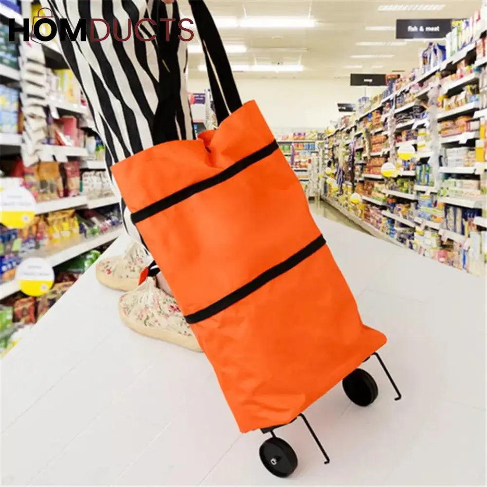 Foldable Trolly Bag With Wheels