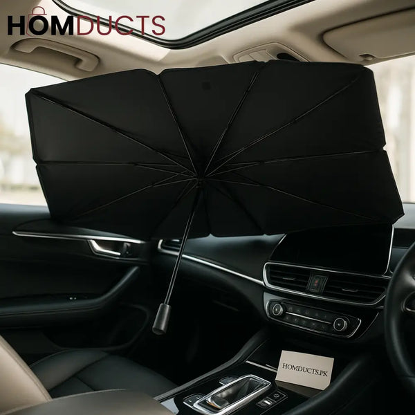 Foldable Windshield Sunshade Umbrella – UV Blocker & Heat Reflector for Cars