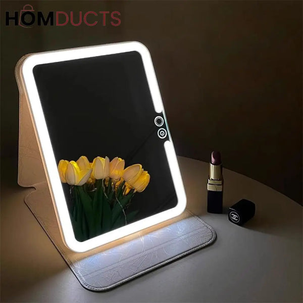 Folding Mirror With Led Light