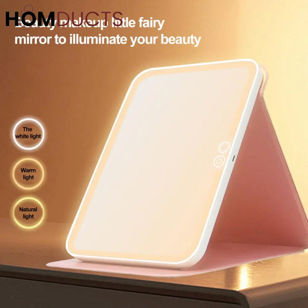 Folding Mirror With Led Light