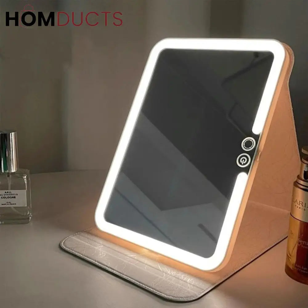 Folding Mirror With Led Light