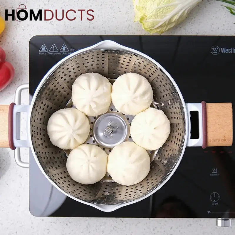 Folding Stainless Steel Steaming Tray