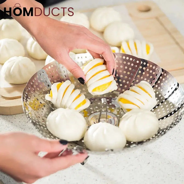 Folding Stainless Steel Steaming Tray