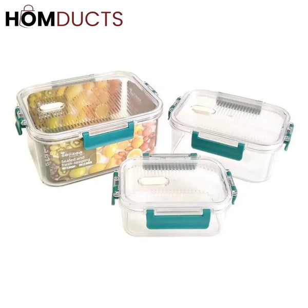 Food Grade Plastic Preservation Box (3Pcs)