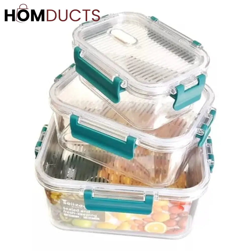 Food Grade Plastic Preservation Box (3Pcs)