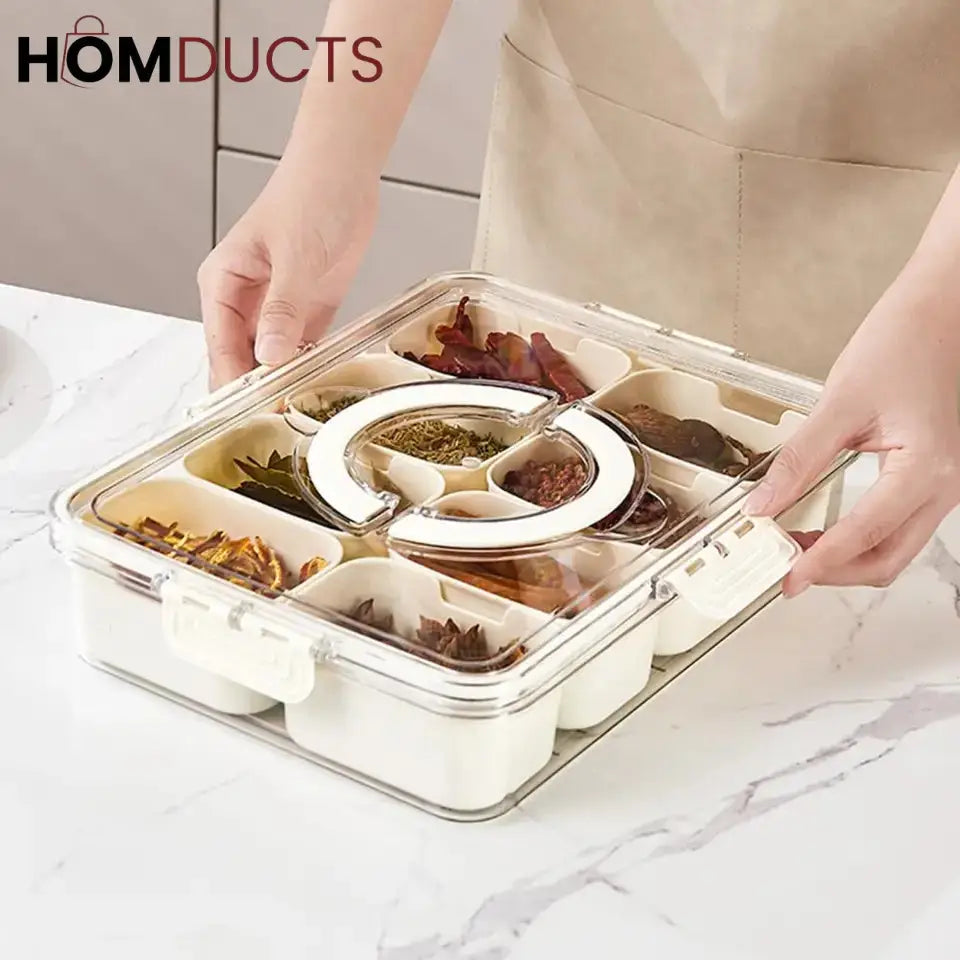 Food Grade Refrigerator And Seasoning Spice Box 8 Grid