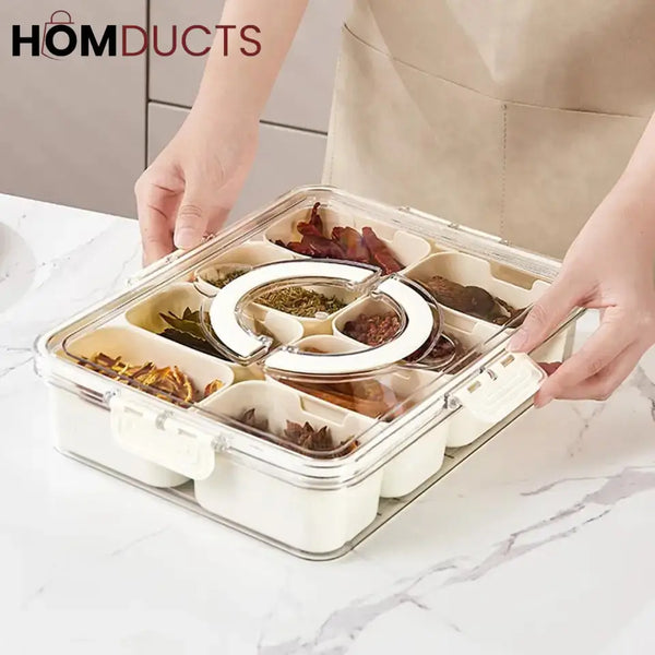 Food Grade Refrigerator And Seasoning Spice Box 8 Grid