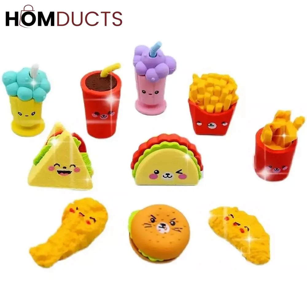 Food Shape Eraser Set