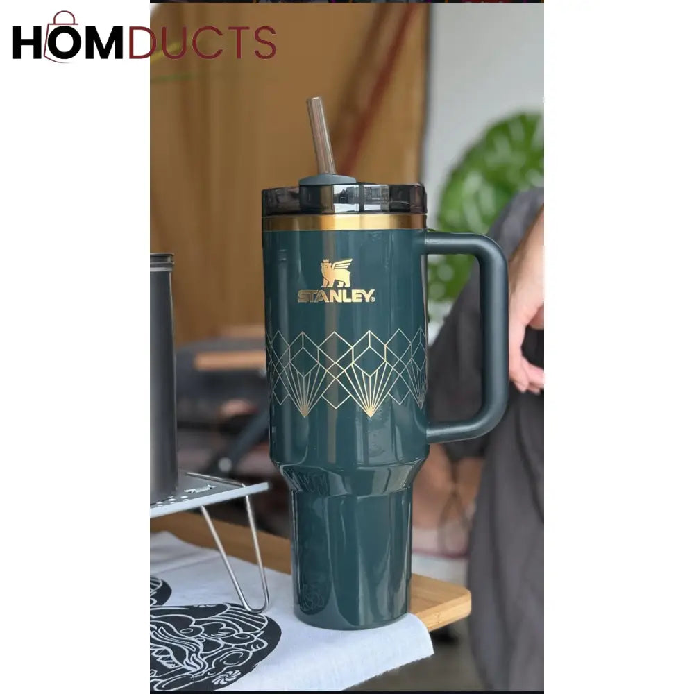 Forest Gloss Tumbler 40oz | Stanley Quencher H2.0 Dupe